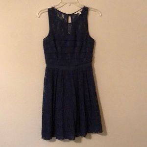Blue lace dress